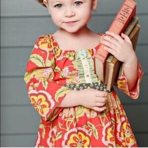 Vintage!  Matilda Jane Red and Yellow Floral Kids Blouse Serendipity Line